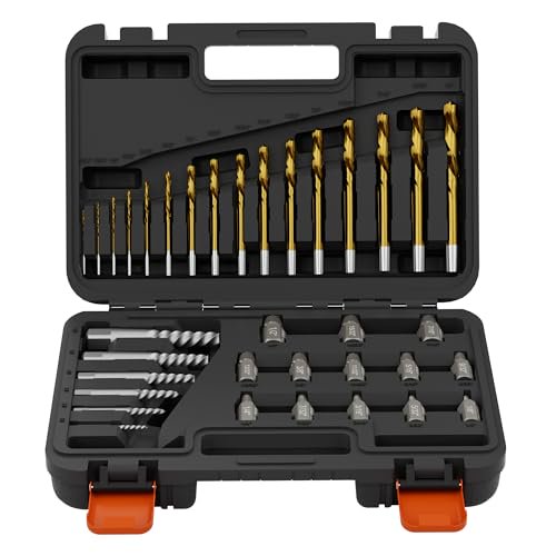 35-Piece Screw Extractor & Left-Hand Drill Bit Set Easy Out Bolt Remover for Stripped, Broken, Rusted Screws, Bolts, Nuts & Studs$$Tools & Hardware Other