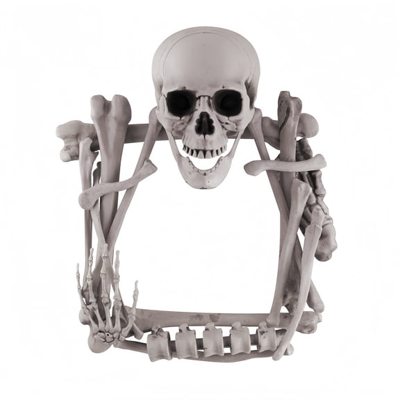 35-Piece Skeleton Bones and Skull Set - Cemetery Lawn Decor, Indoor Outdoor Halloween Props, Lightweight Plastic Scary Decorations