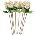 thumbnail image 1 of 35" Plastic Floral Tall Hydrangea Artificial Flower Stem, by DecMode (8 Count), 1 of 9