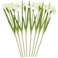 thumbnail image 1 of 35" Plastic Floral Tall Iris Artificial Flower Stem, by DecMode (8 Count), 1 of 9