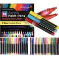 thumbnail image 1 of 35 Premium Acrylic Paint Pens, Double Pack of Both Extra Fine & Medium Tip Paint Markers by ArtShip Design, 1 of 11