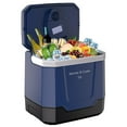 thumbnail image 1 of 35 QT (33 L) Electric Cooler & Warmer, Portable Car Refrigerator With Automatic Locking Handle, 12V Car Cooler for Vehicle & Trucks, 110V AC Home Power Cord, Plug In Coolers,Blue, 1 of 9