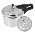thumbnail image 1 of 3.5 Quart/3 Liter Aluminum Pressure Cooker,Pressure Canner with 10 PSI Pressure Relief Valve and Steaming Rack, 1 of 7