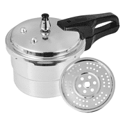 3.5 Quart/3 Liter Aluminum Pressure Cooker,Pressure Canner with 10 PSI Pressure Relief Valve and Steaming Rack