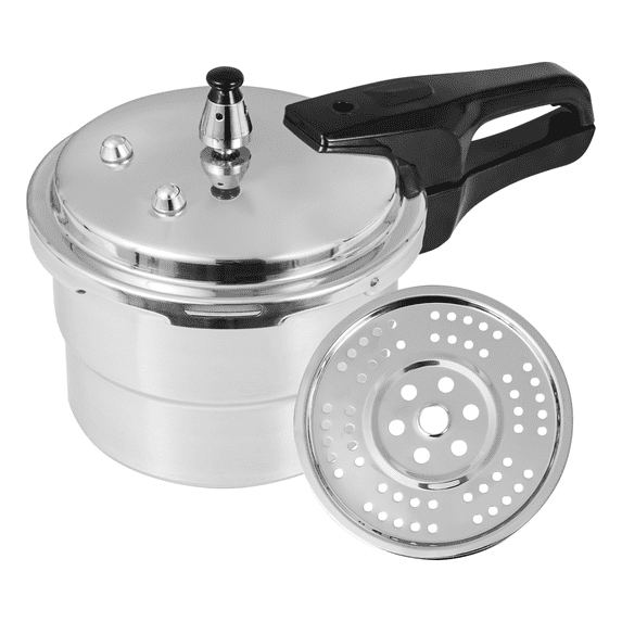 3.5 Quart/3 Liter Aluminum Pressure Cooker,Pressure Canner with 10 PSI Pressure Relief Valve and Steaming Rack