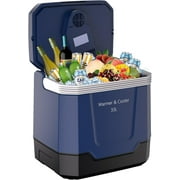 cigarette lighter cooler box Ivation Electric Cooler & Warmer with Wheels |48 Quart (45 L) Portable Thermoelectric Fridge| Includes Carry Handle, 110v AC Home Power Cord & 12V Car