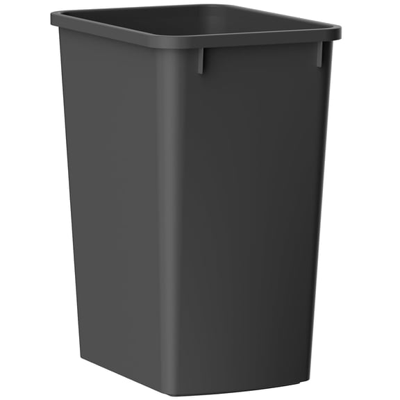 MODCART 35 Quart Plastic Trash Can, Under Canbinet Waste Bin, 9-Gallons Slim Trash Can for Kitchen Bedroom Office Bathroom Under Sink Black (1-Pack)
