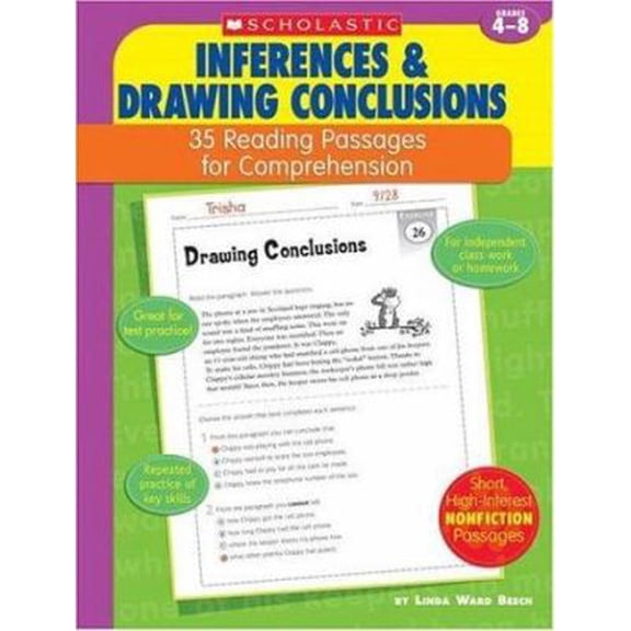 Pre-Owned Inferences and Drawing Conclusions: 35 Reading Passages for Comprehension: Grades 4-8 (Paperback) 043955411X 9780439554114