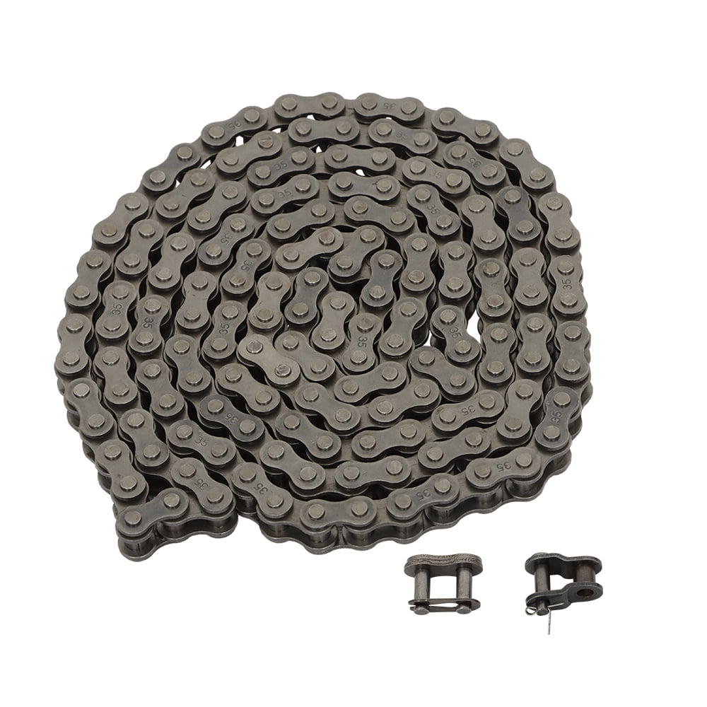#35 Roller Chain 5 Feet with 2 Master Links & 1 Offset Link Heavy Duty for Go Kart & Mini Bike