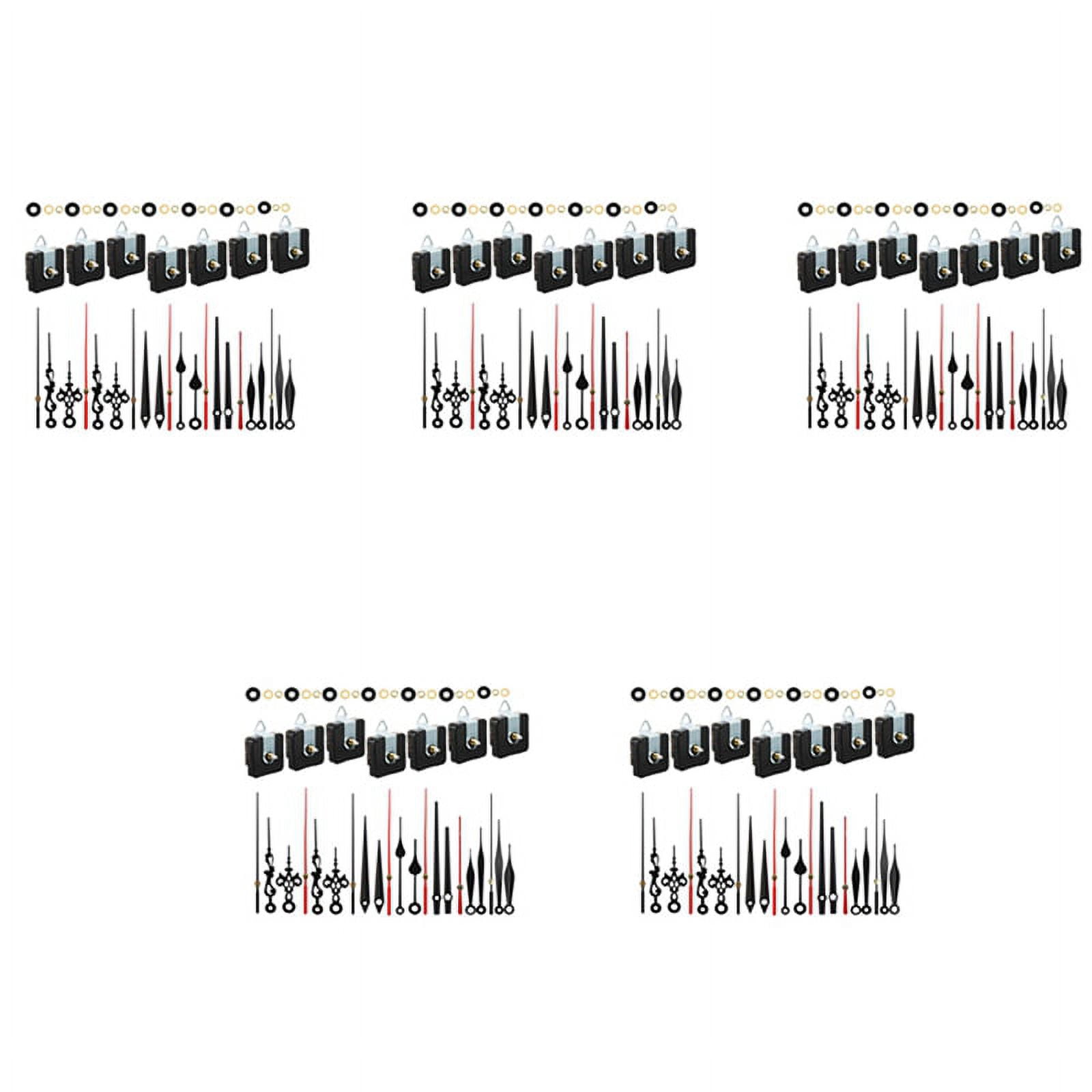 35 Sets Quartz Clock Movement Mechanism, Silent Short Shaft Clock Mechanisms with Hands, Wall Clock Mechanism Parts,35 x Quartz clock movements 105 x clock hands 35 set x Accessories,