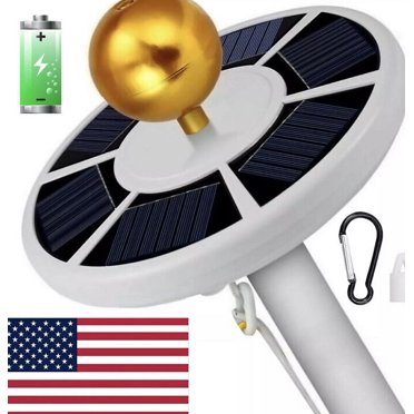 Under 35$ Solar Flag Pole 42led Light, Brightest, Most Powerful, Longest Lasting & Most Flag Coverage, LED Downlight Light up Flag Upgraded Electric Circuit
