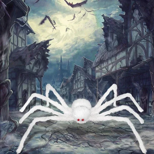35" Spider Halloween Decor Haunted House Prop Indoor Outdoor Giant Scary Party W