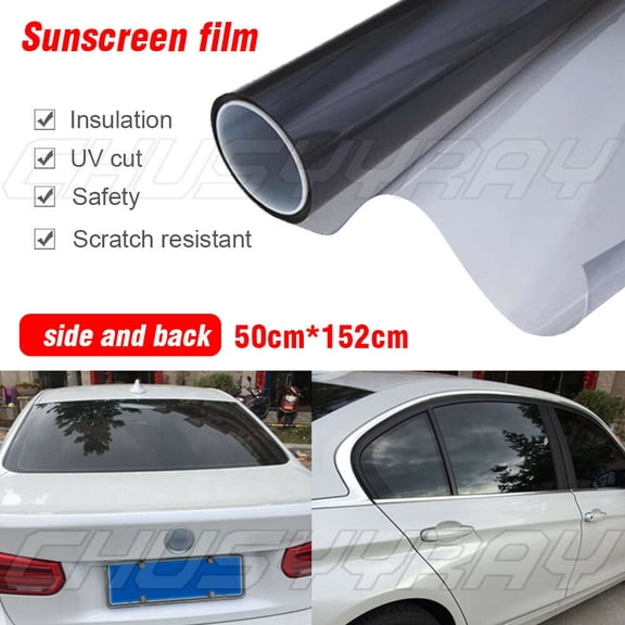 CHUSYYRAY Carbon Window Tint Film 35% VLT Black UV Blocking Scratch Resistant for Car 1-Pack 50*152cm