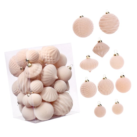 35 Velvety Flocking Holiday Soft Decorations For Christmas Tree Homes Party Window Display