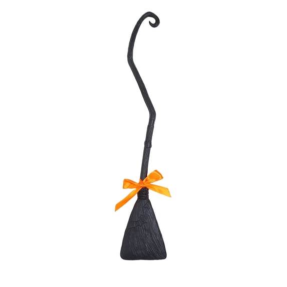35" Witch Broom with Ribbons for Kids Halloween Witches Broomstick, Costume Parties, Photo Booth Accessory, Halloween Decorations Witch Cosplay Decorations Layout Props for Party