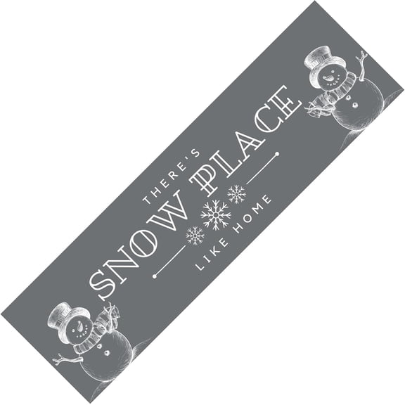 35 X 10 Winter Snowman Doormat - Non-Slip Rubber Mat - Outdoor Entrance