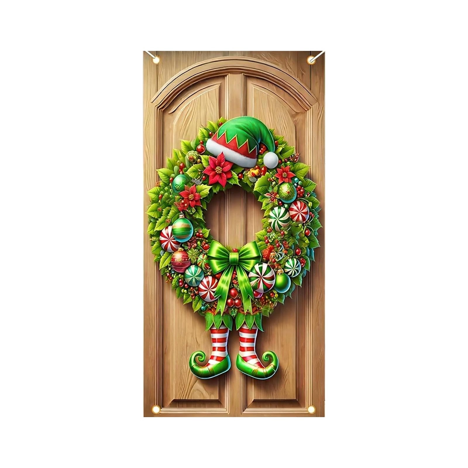 35 X 71 Inch Christmas Door Cover Christmas Door Curtain Christmas Day ...