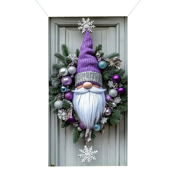 35 X 71 Inch Christmas Door Cover - Santa Claus Pattern - Christmas Day Door Decoration - Festival Party Decoration