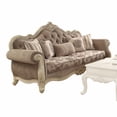 thumbnail image 1 of 35" X 93" X 42" Gray Fabric Antique White Upholstery Poly Resin Sofa w/5 Pillows, 1 of 3