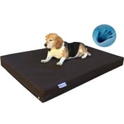 35"X20"X4" Orthopedic Waterproof Memory Foam Dog Bed Mattress for Pets, Nylon Brown Washable Cover