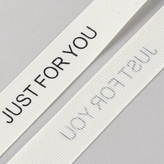 35 Yards Grosgrain Ribbon 3/4 Inch JUST for You Ribbon Word Print Ribbon Polyester Satin Ribbon for Present Wrapping Birthday Wedding Bouquet