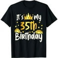 thumbnail image 1 of 35 Year Old Birthday Squad It's My 35th B-Day Party Crow T-Shirt, 1 of 5