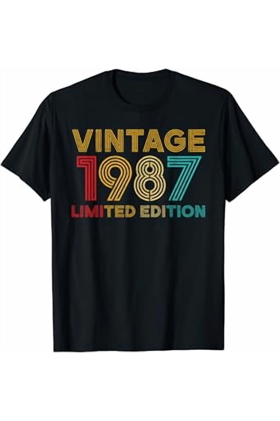35 Years Old Vintage Birthday Gifts 1987 Limited Edition 35Th Birthday T-Shirt Unisex S To 5XL