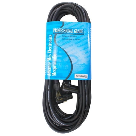 35 ft XLR Microphone Cable with Right Angle Female and Right Angle Male connectors.