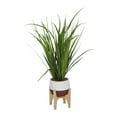 35 in. H Tall Grass Artificial Plant with Realistic Leaves and