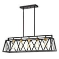 thumbnail image 1 of 35 in. Ironclad Industrial 5 Light Island Pendant Ceiling Fixture, Textured Black, 1 of 1