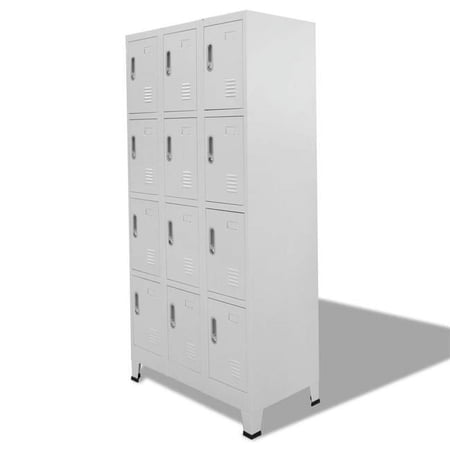 35 in. Locker Cabinet Storage with 12 Compartments