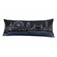 thumbnail image 1 of 35 in. London Nighttime Skyline Lumbar Decorative Pillow, Black, Grey & White, 1 of 1