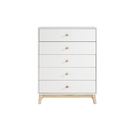 35 in. MOD 5-Drawer Chest, White