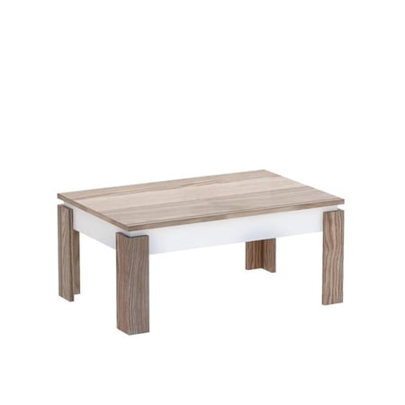 35 in. Manhattan Coffee Table - White & Cordoba
