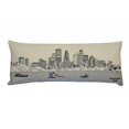 thumbnail image 1 of 35 in. Minneapolis Daylight Skyline Lumbar Decorative Pillow, White, 1 of 1