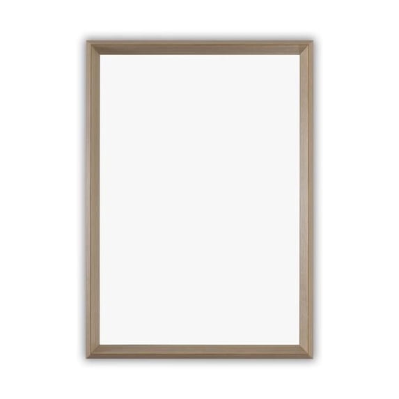 35 in. Reflection Framed Wall Mirror, Black & Walnut
