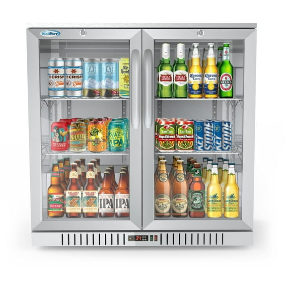 35 in. Two-Door Back Bar Refrigerator - 7.4 Cu Ft. BC-2DSW-SS