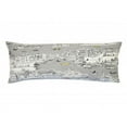 thumbnail image 1 of 35 in. Venice Daylight Skyline Lumbar Decorative Pillow, White, 1 of 1