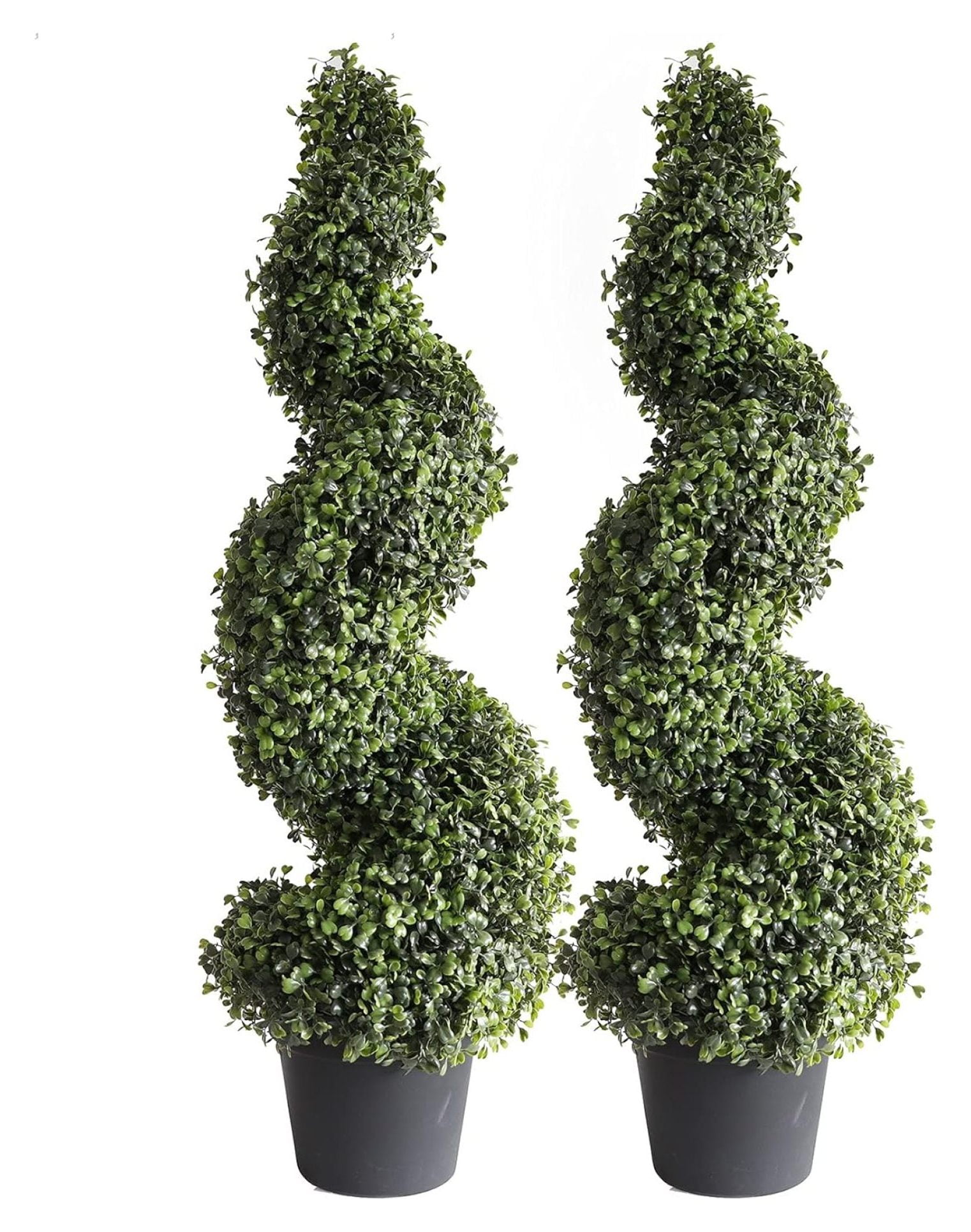 35 inch/2.95 ft Artificial Topiary Tree Outdoor Boxwood Spiral Topiary