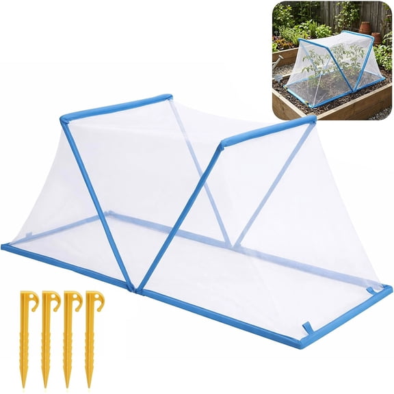 35-inch Protection Cover Netting Cage, Insect & Bird Barrier for Raised Garden Beds, Breathable Mesh for Vegetables, Flowers & Plants