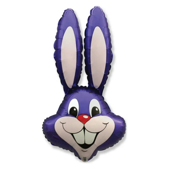 Purple BUNNY RABBIT Head Easter Spring Jumbo Shape 35" Mylar Foil Balloon Party Supplies Decorations Balloons