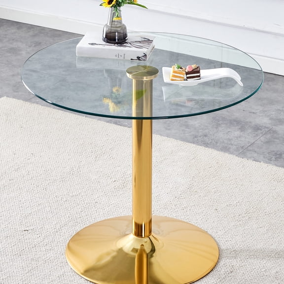35-inch Transparent Round Table | In Modern Living Rooms | Gives a Sense of Security