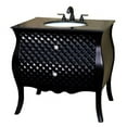 thumbnail image 1 of 35-inch White ceramic undermount Single Sink Bathroom Vanity with Black Granite Top - Bellaterra Home, 1 of 3