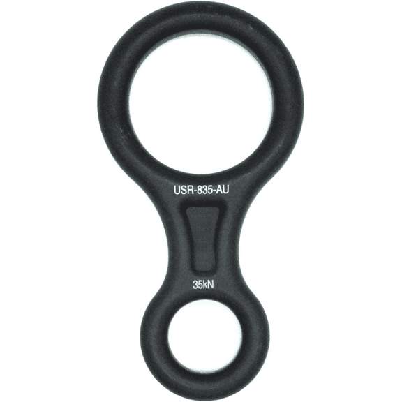 35 kN Fall Rescue Figure 8 Aluminum Descender Rigging Plate Heavy Duty Belay Device (Silver)