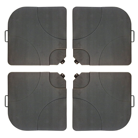 35-lb Resin Cross-Arm Umbrella Base Weights, Ebony, Set of 4