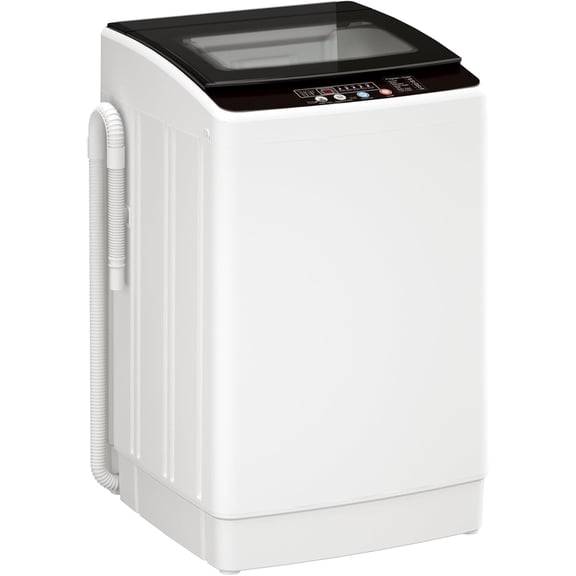 35 lbs Washing Machine, Fully Automatic Portable Washer with LED Display, 12 Wash Cycles, 8 Water Levels, Large Capacity Washer and Spin Dryer Combo with Drain Pump for Apartment, Home