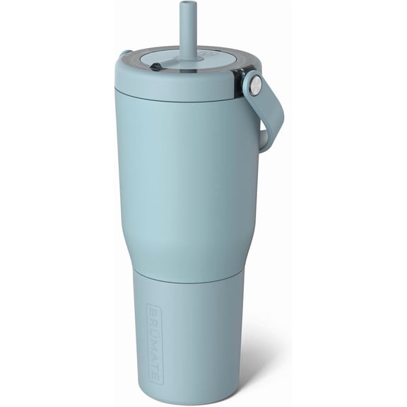 35 oz Leakproof Travel Tumbler with Handle and Flexible Straw Stainless Steel with Silicone Sleeve Cup Holder Friendly Color Mist