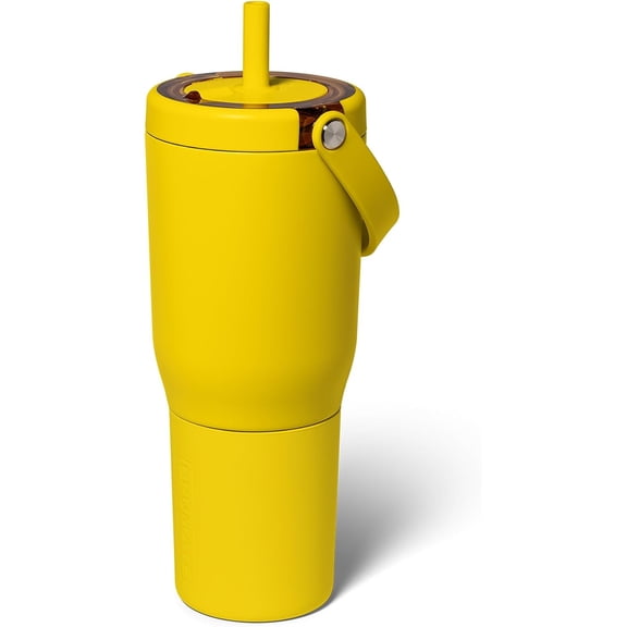 35 oz Leakproof Travel Tumbler with Handle and Straw Silicone Sleeve Stainless Steel Cup Holder Friendly Pineapple