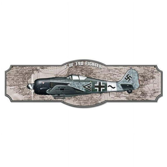 35 x 10 in. 1-FW 190 Plasma Metal Sign
