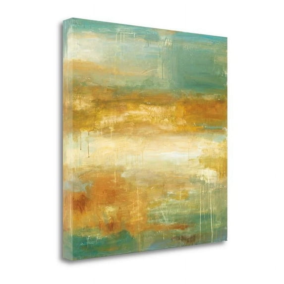 35" x 35" Golden Possibilities By Wani Pasion Print on Canvas Fabric Multi-Color